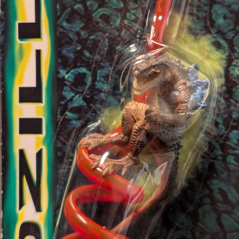 Vintage Godzilla Vicious Sipper Straw 1998 New In Package - Picture 4 of 4